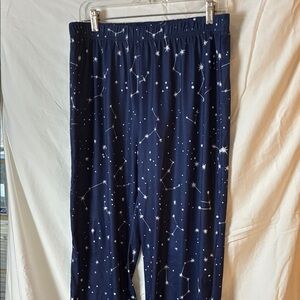 Navy Constellation Print Pajama Pants